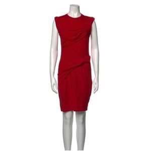 Carven Red T Shirt Sheath Mini Dress